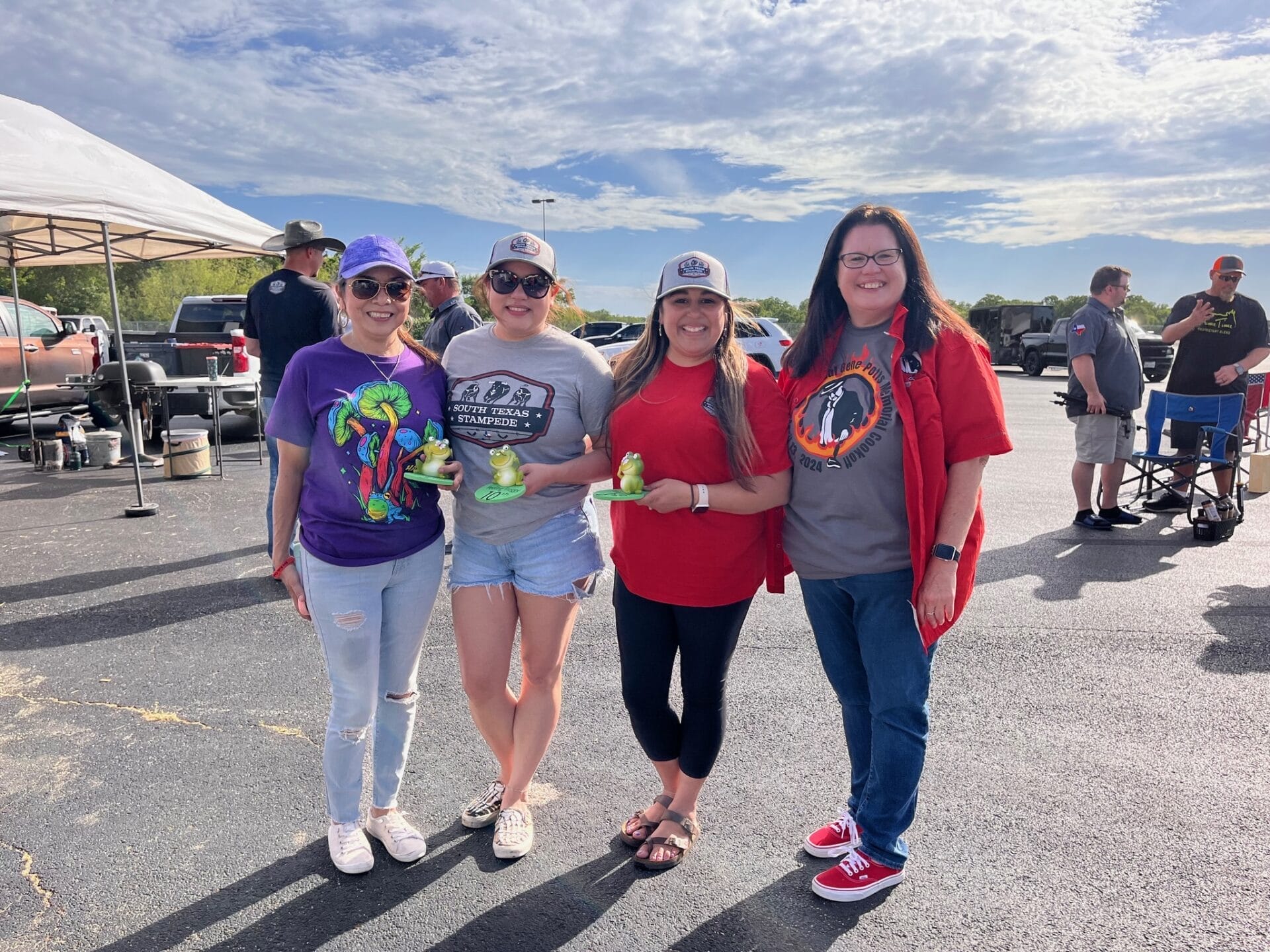 Norma Maune, Elise Mireles, Evy Homann, and Carrie Potts